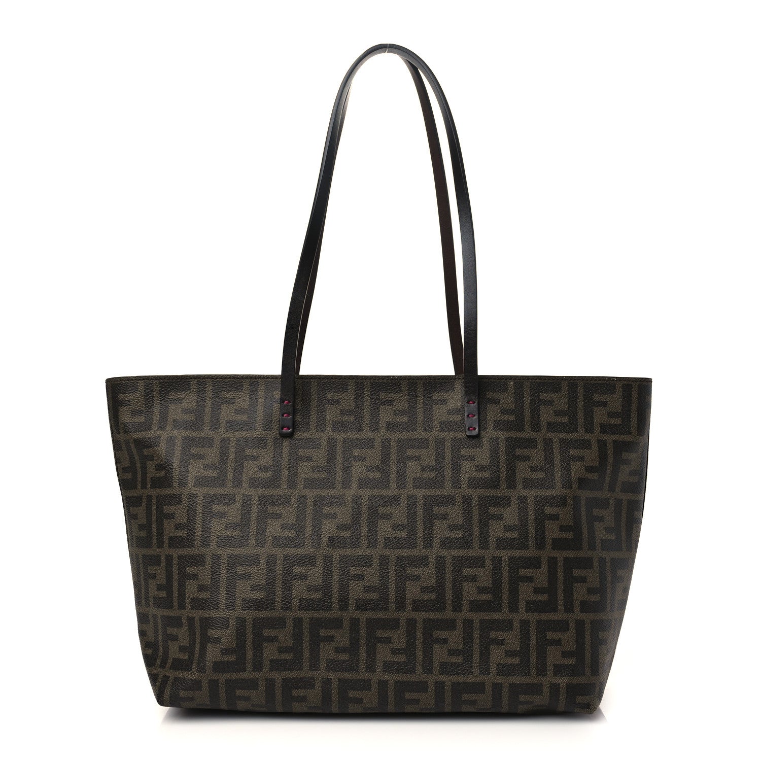 Fendi Zucca Spalmati Small Roll Tote Tobacco Fuxia 1 of 6
