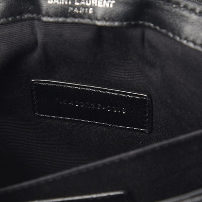 Saint Laurent Calfskin Y Quilted Monogram Loulou Flap Bag Black 10 of 10