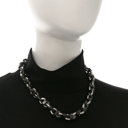 Hermes Palladium Ceramic Chaine Maillon Necklace Black 2 of 4