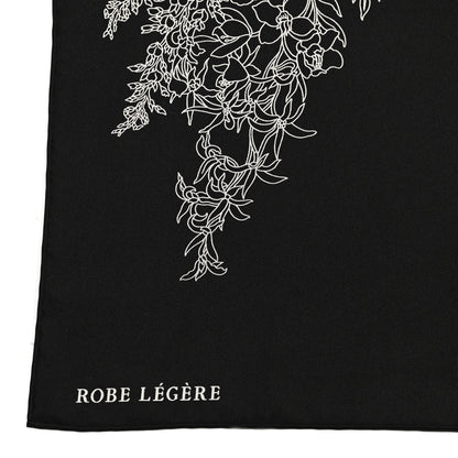 Hermes Silk Robe Legere Scarf 90 Black White 3 of 8