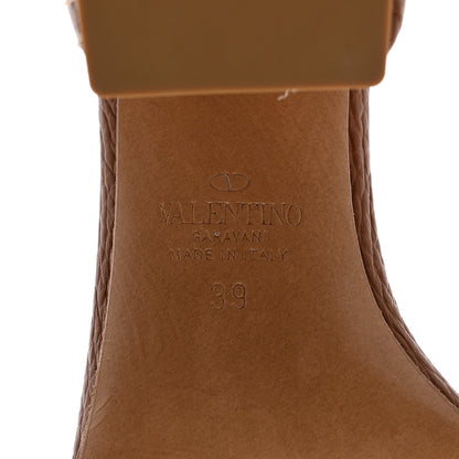 Valentino Garavani Grained Calfskin Roman Stud Ankle Strap 75mm Sandals 39 Selleria 6 of 13