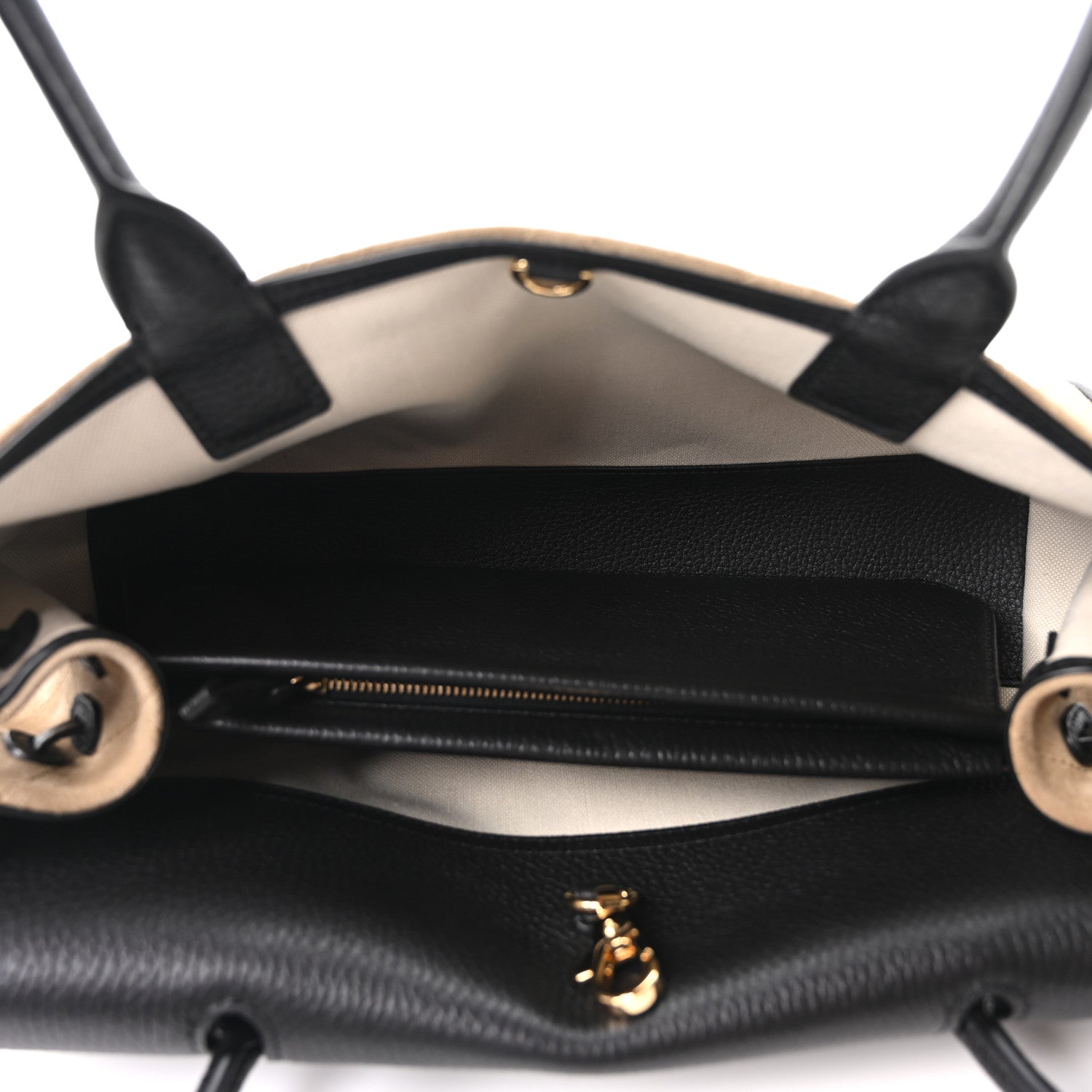 Chanel Grained Calfskin Suede Urban Essentials Small Shopping Bag Dark Beige Black 5 of 11