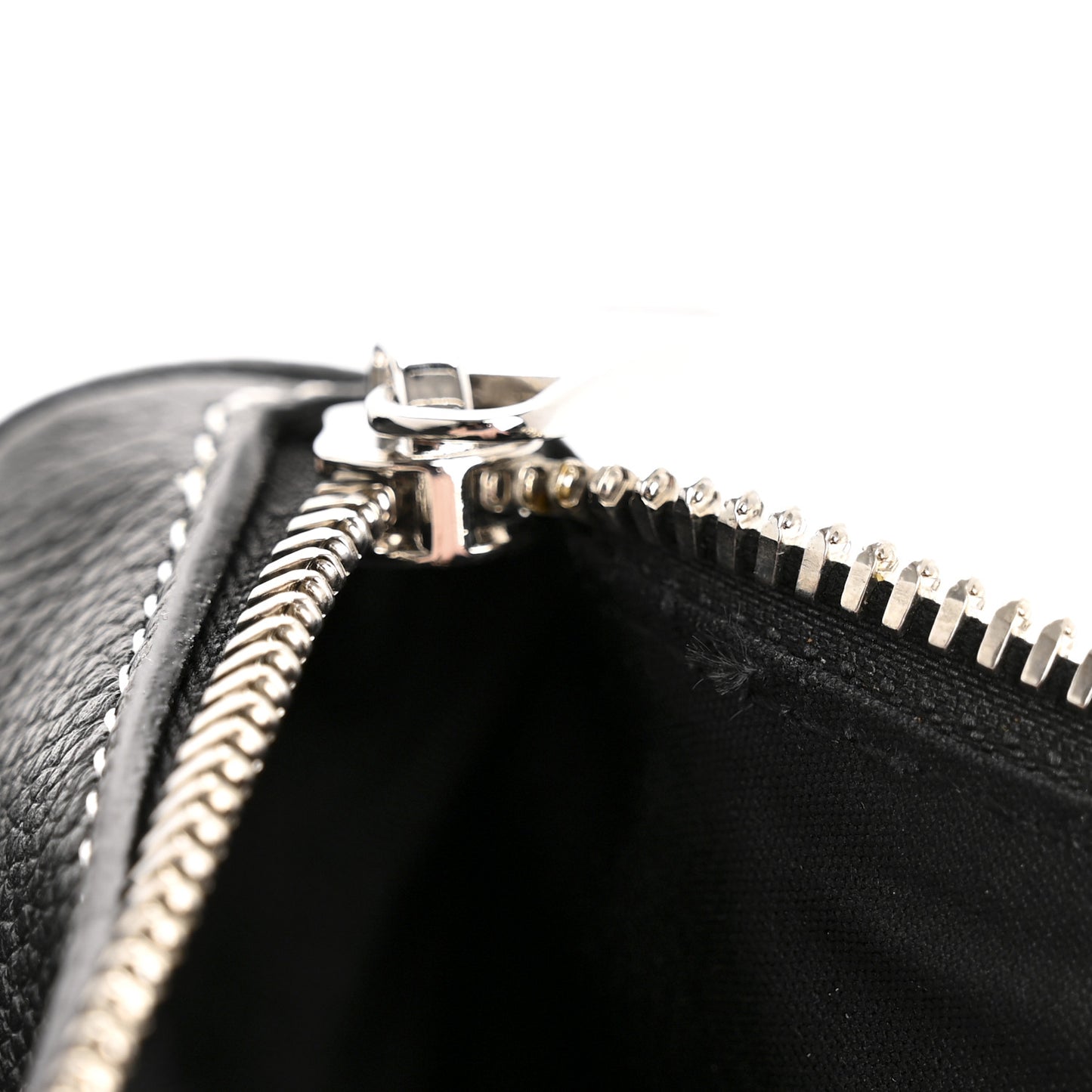X SHAWN STUSSY Grained Calfskin Saddle Bag Black