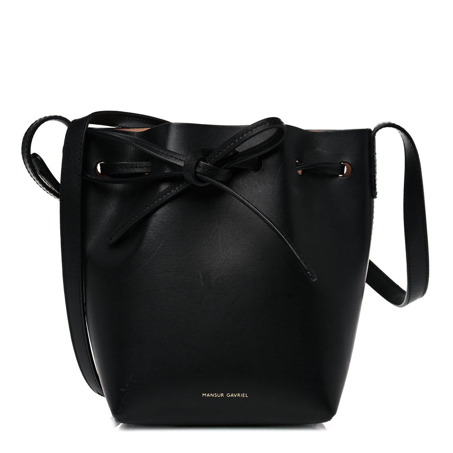 Calfskin Mini Bucket Bag Black Ballerina