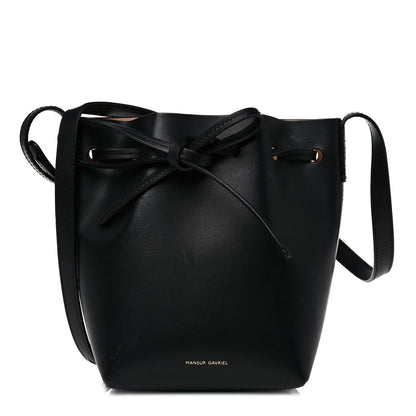 Mansur Gavriel Calfskin Mini Bucket Bag Black Ballerina 1 of 14