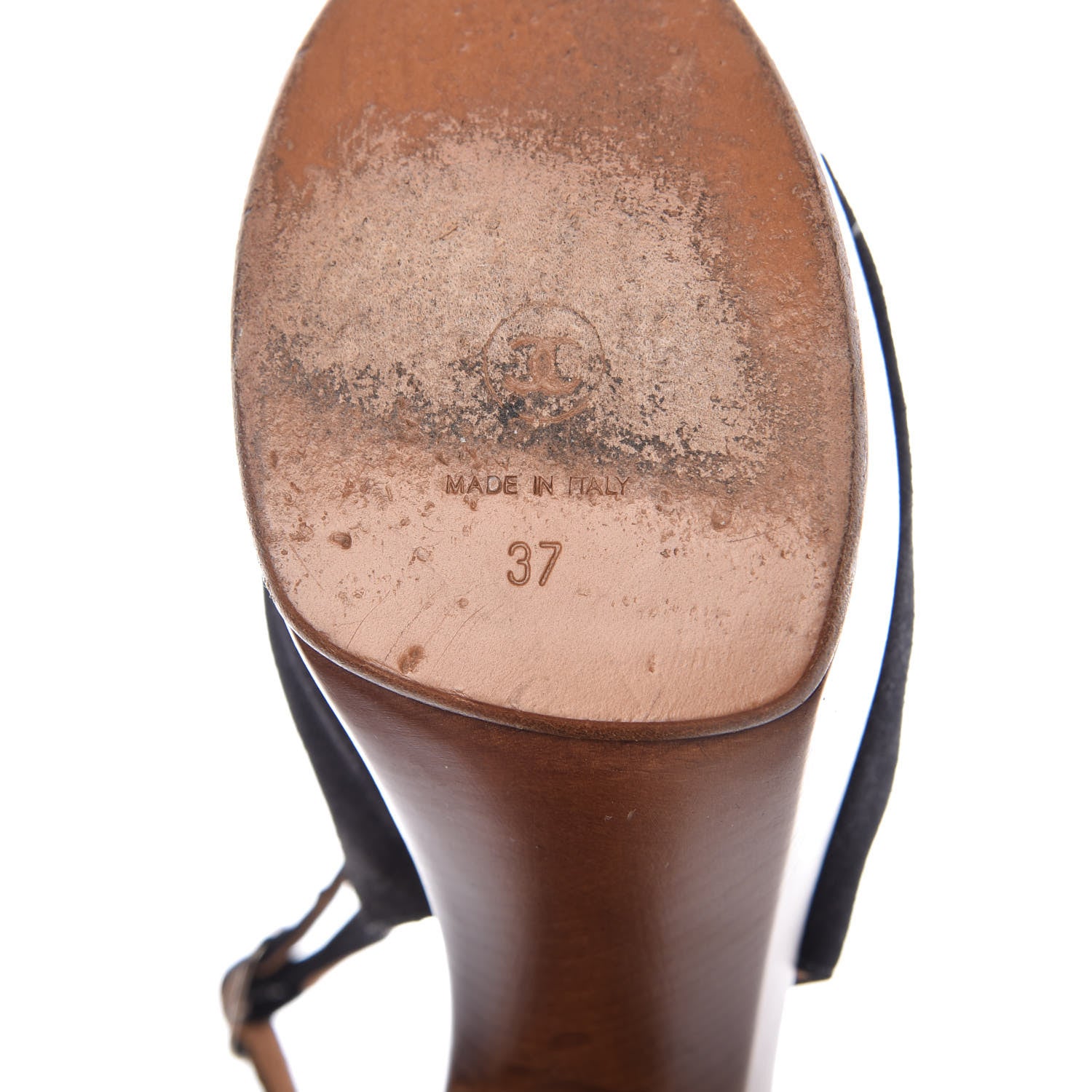 Chanel Suede CC Wood Clogs 37 Brown Black 8 of 16