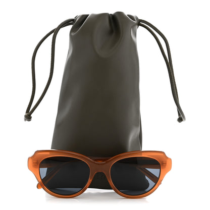 Loewe Acetate Cat Eye Swan Slim Sunglasses LW40178I Caramel Solid Blue 8 of 8