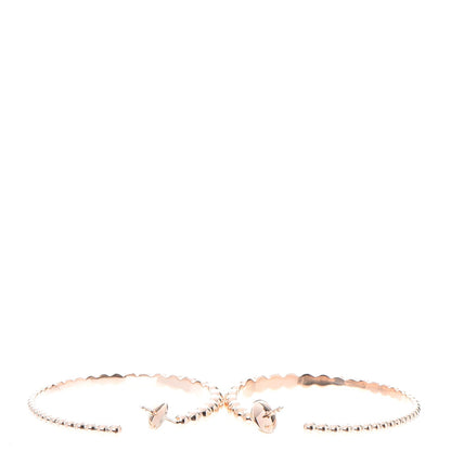 Van Cleef & Arpels 18K Rose Gold Extra Large Perlee Hoop Earrings 6 of 7