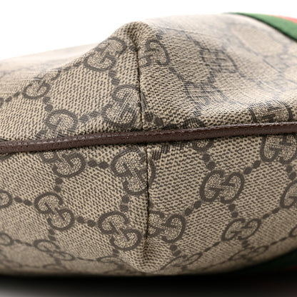 Gucci GG Supreme Monogram Web Small Ophidia Half Moon Hobo Brown 9 of 11