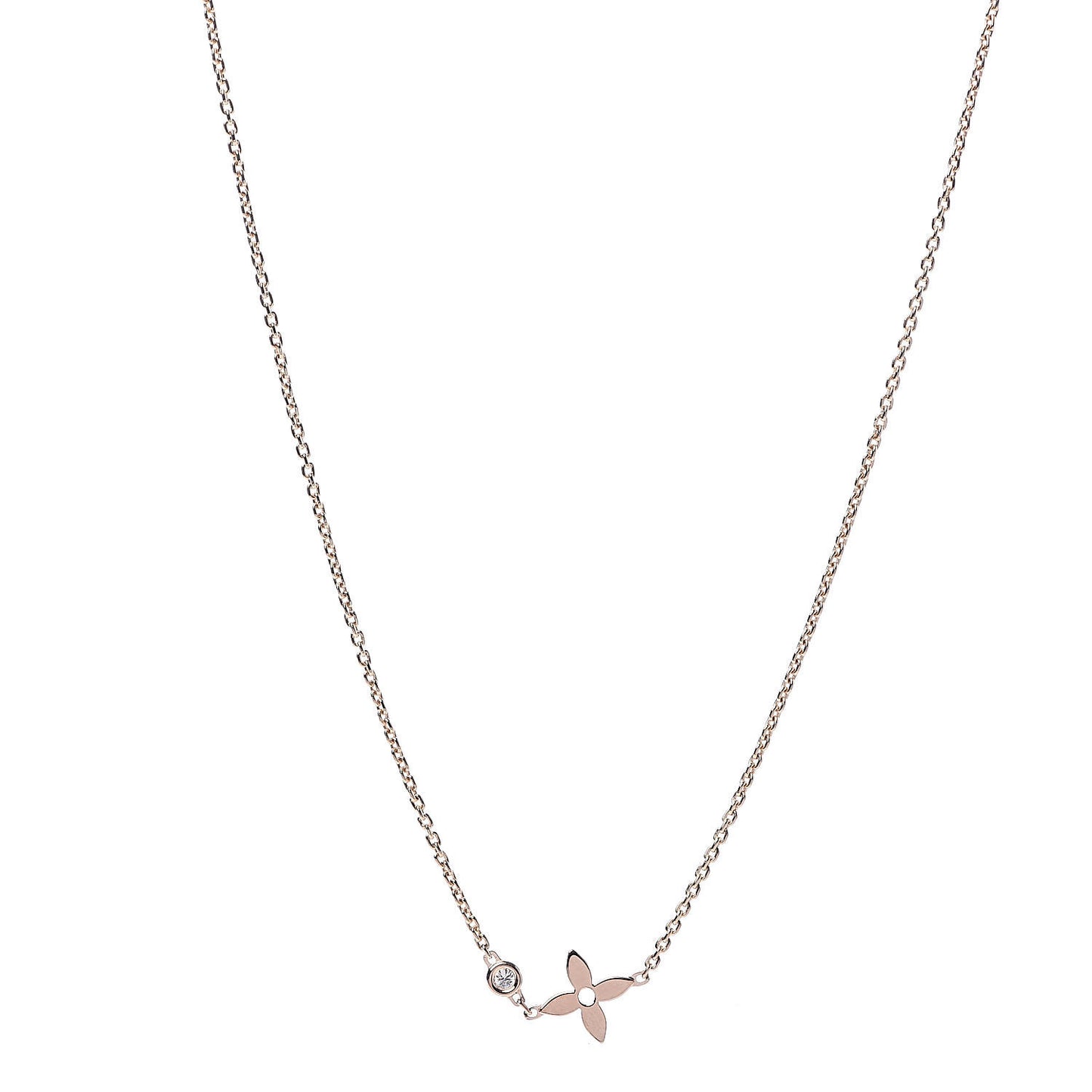 18K Pink Gold Diamond Idylle Blossom Pendant Necklace