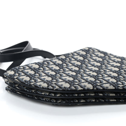 Christian Dior Oblique Saddle Pouch With Strap Navy Blue 9 of 10