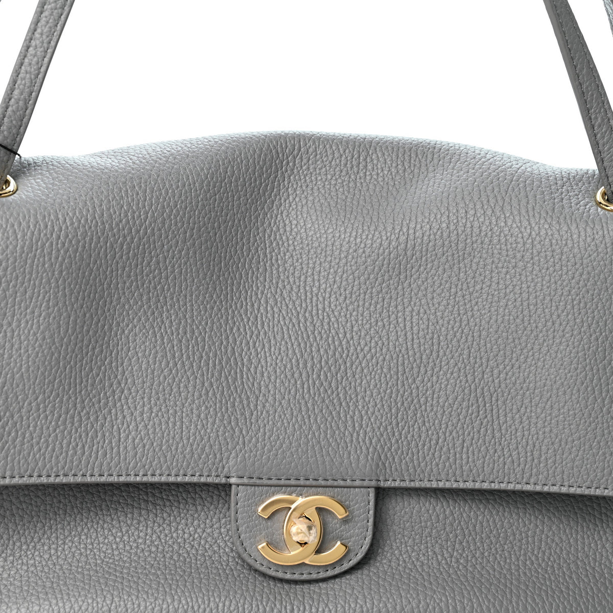 Chanel Grained Calfskin Small Souplissimo Maxi Flap Grey 8 of 10