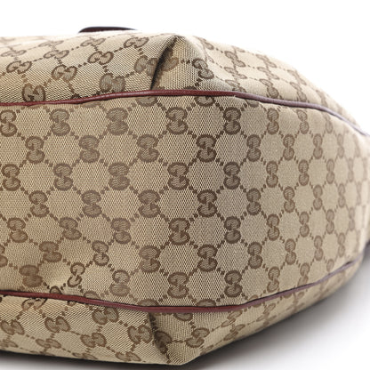 Gucci Monogram Web Medium Dressage Hobo Red 10 of 13