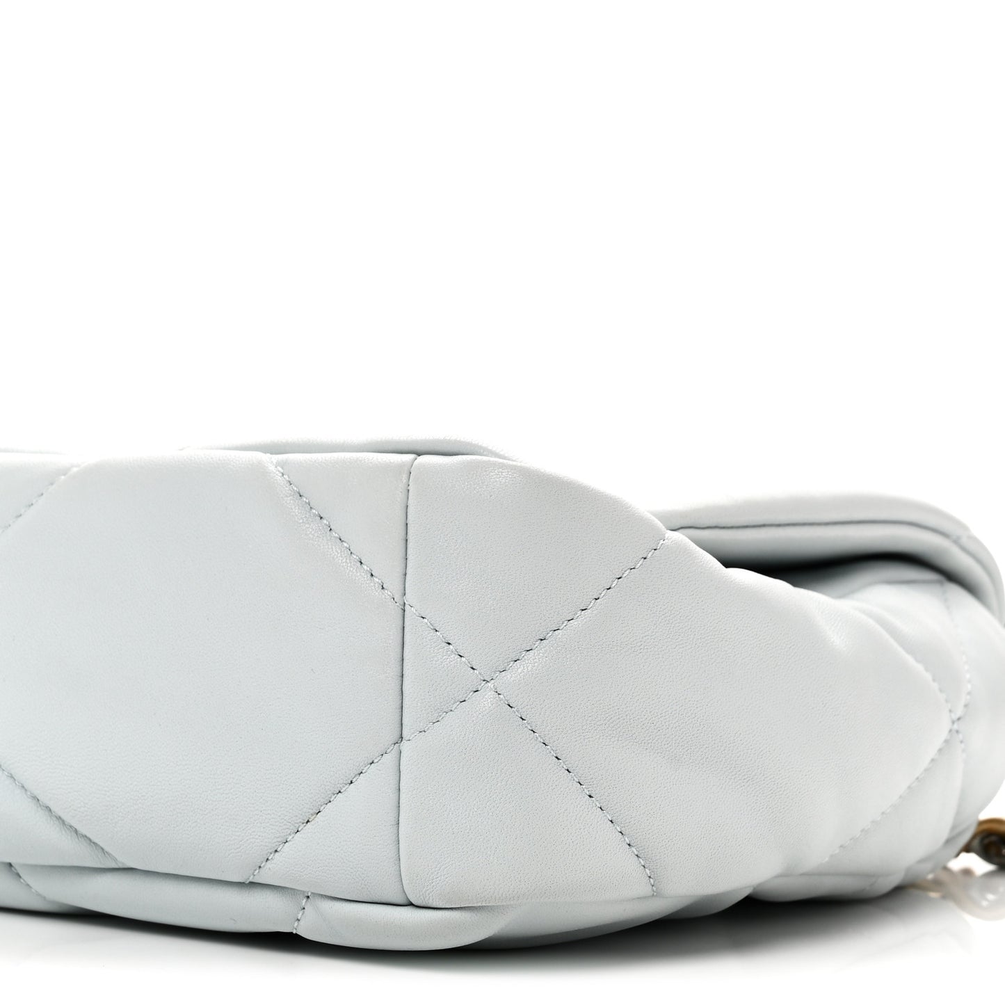 Lambskin Quilted Medium Chanel 19 Flap Light Blue