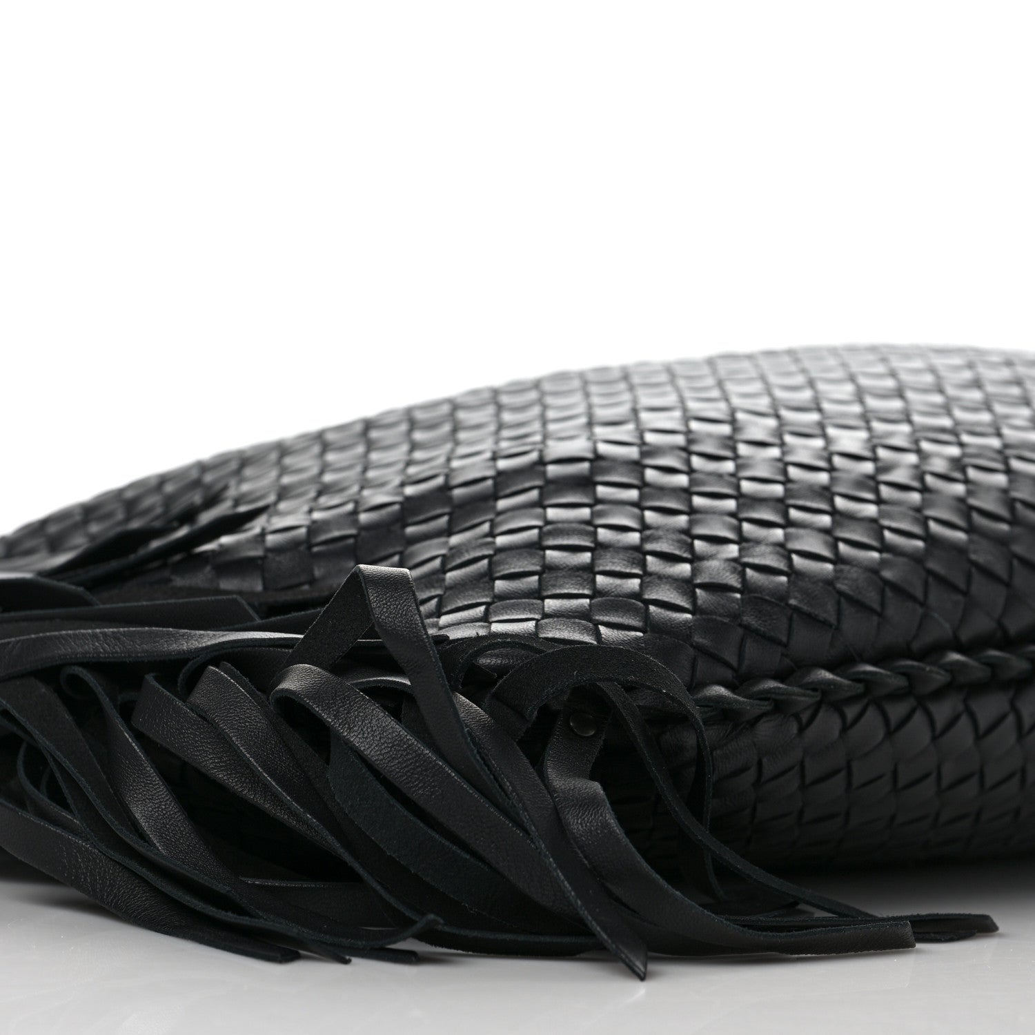 Bottega Veneta Nappa Intrecciato Veneta Large Fringed Hobo Black 6 of 7