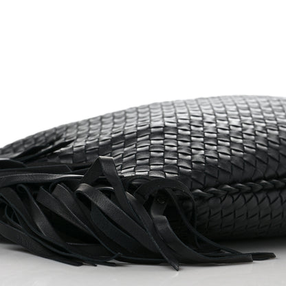Bottega Veneta Nappa Intrecciato Veneta Large Fringed Hobo Black 6 of 7