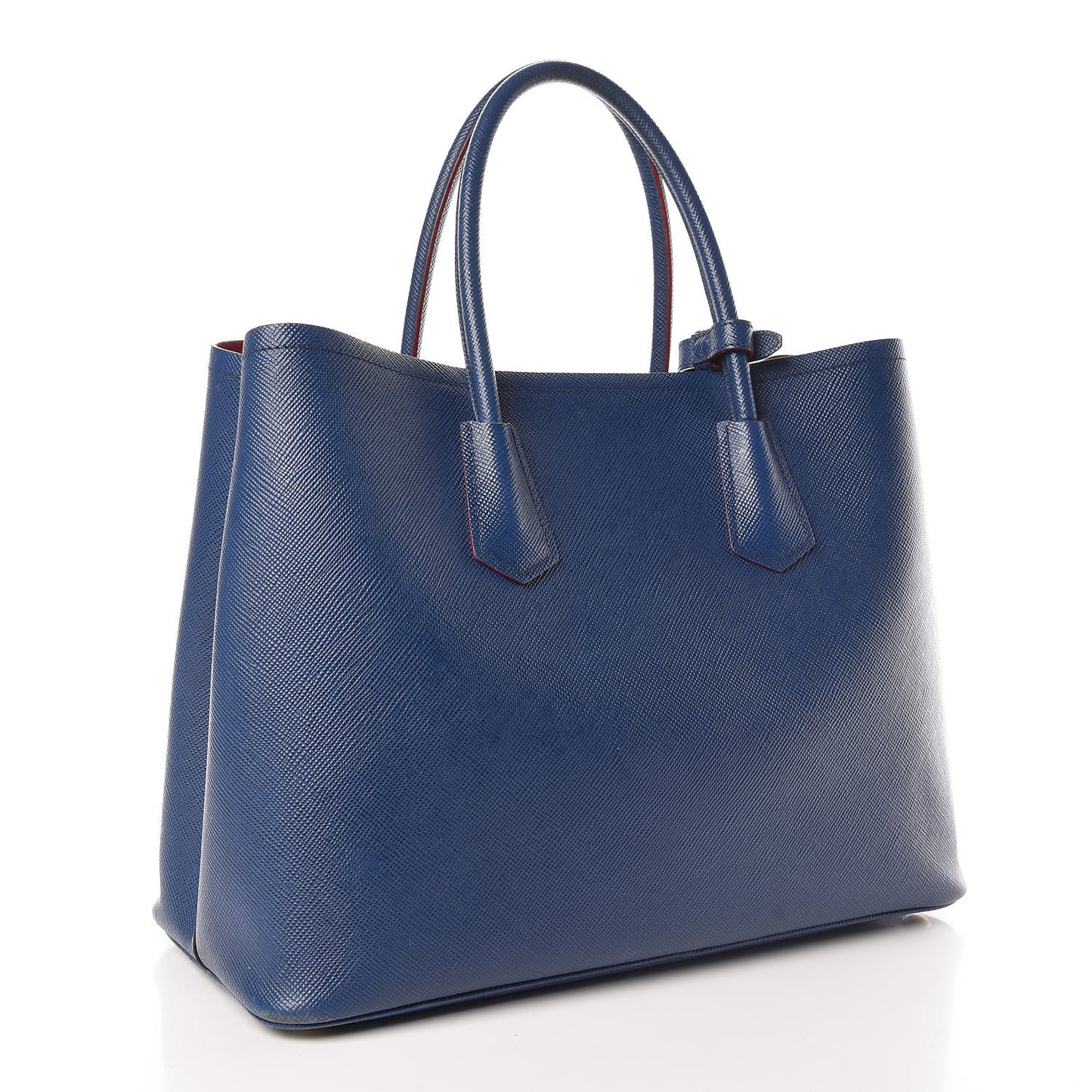 Saffiano Cuir Large Double Bag Bleuette