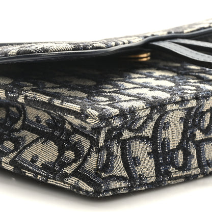 Christian Dior Oblique Saddle Belt Bag Blue 8 of 10