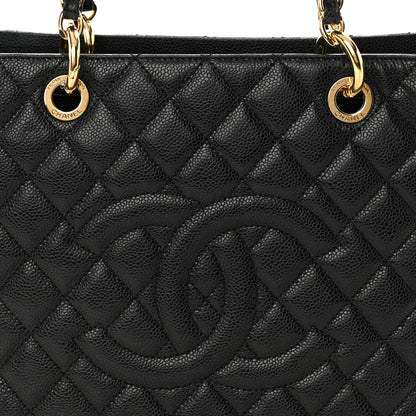 Chanel Caviar Quilted Grand Shopping Tote GST Black 8 of 13