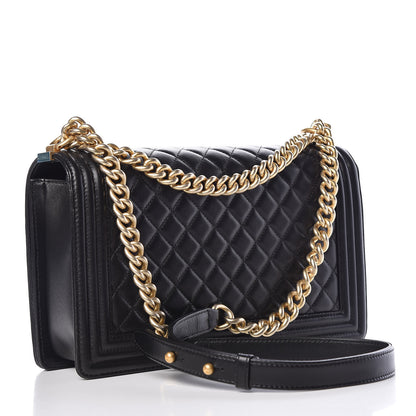 Chanel Lambskin Quilted New Medium Boy Flap Black 3 of 14