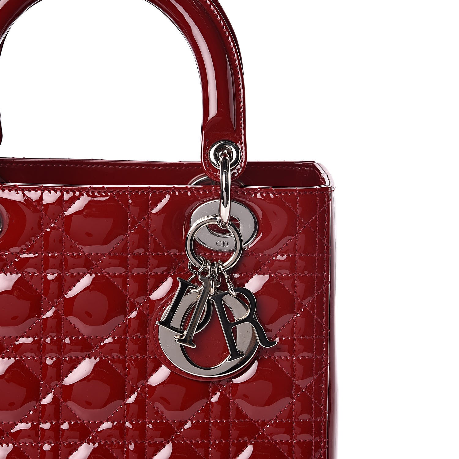 Christian Dior Patent Cannage Medium Lady Dior Red 10 of 10