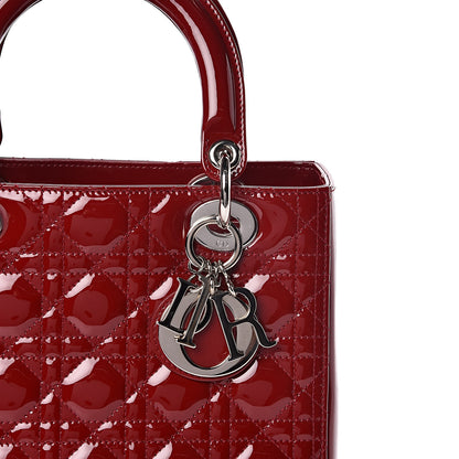Christian Dior Patent Cannage Medium Lady Dior Red 10 of 10