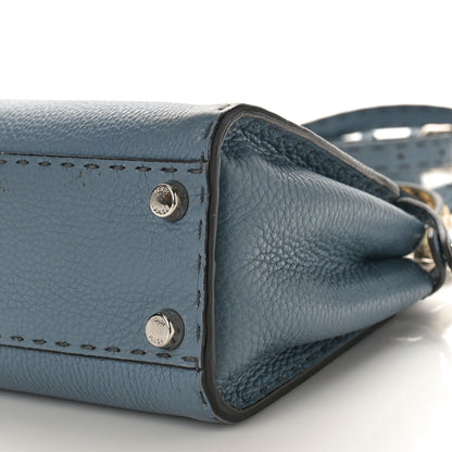 Fendi Cuoio Romano Snakeskin Selleria Mini Peekaboo Iconic Satchel Tempesta 8 of 8