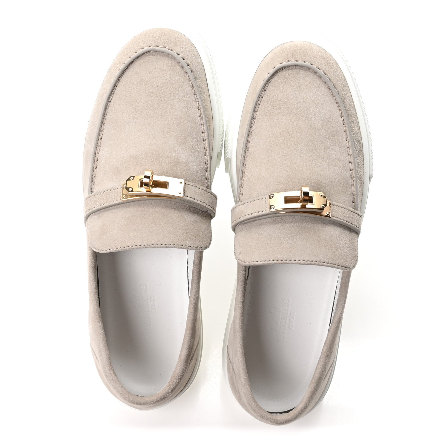 Hermes Suede Goatskin Game Slip On Sneakers 38 Beige Esquisse 2 of 10