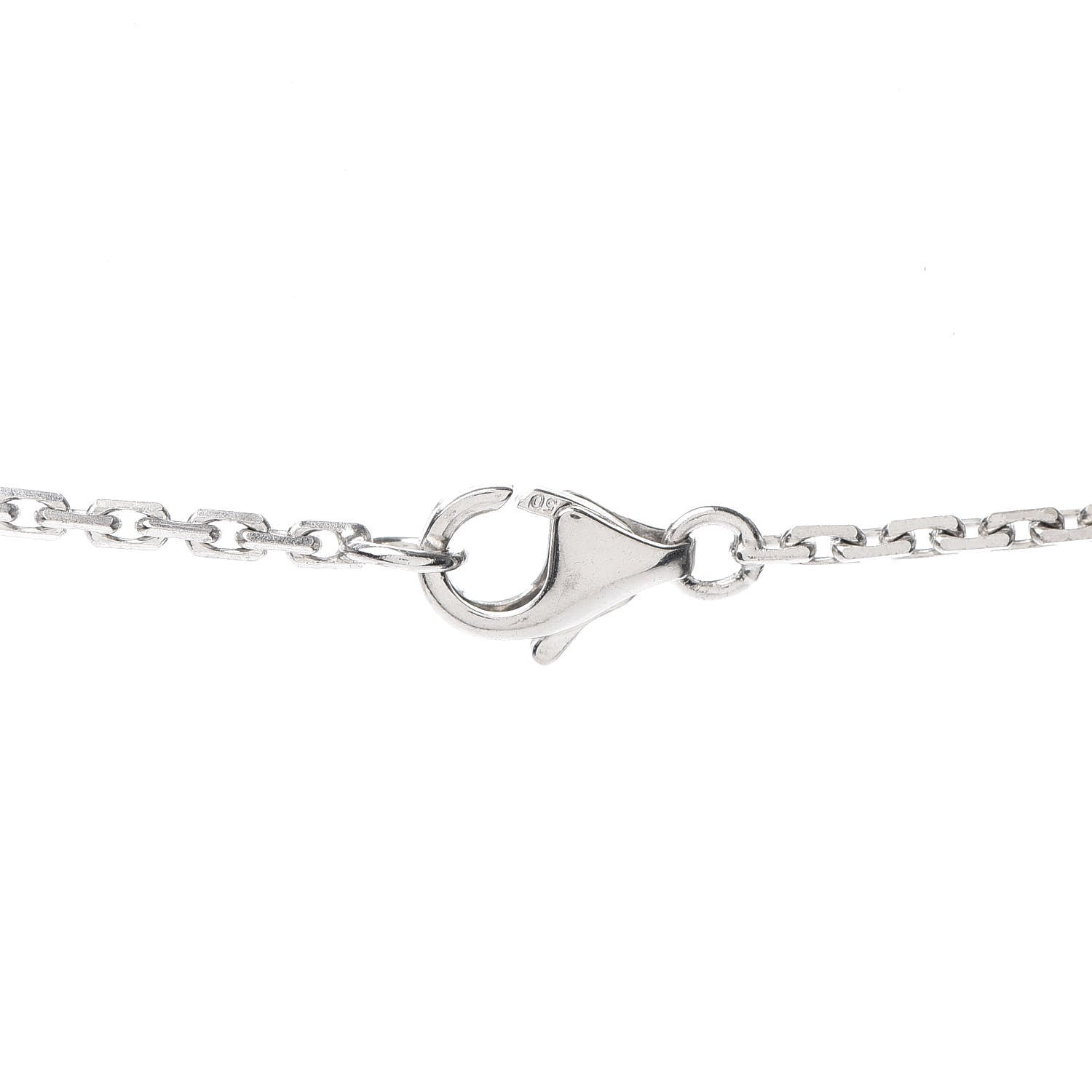 Cartier 18K White Gold Diamond Interlocking LOVE Necklace 4 of 5
