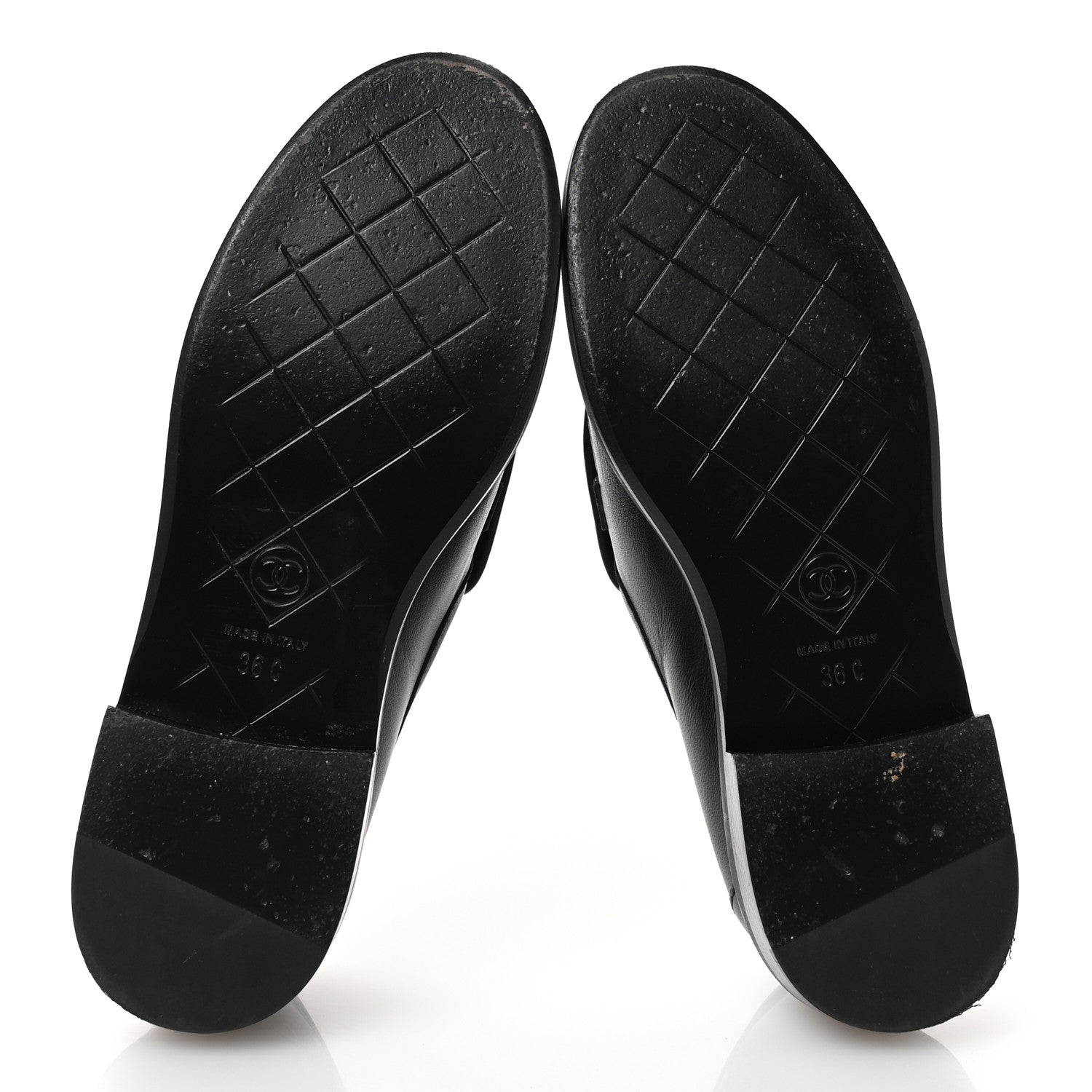 Chanel Lambskin Quilted CC Turnlock Loafers 36 Black 6 of 8