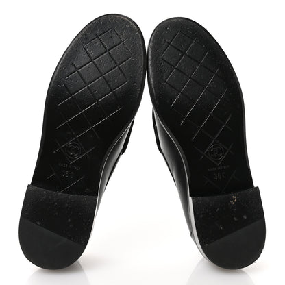 Chanel Lambskin Quilted CC Turnlock Loafers 36 Black 6 of 8