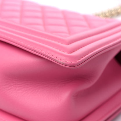 Chanel Calfskin Quilted Medium Boy Flap Pink 11 of 11