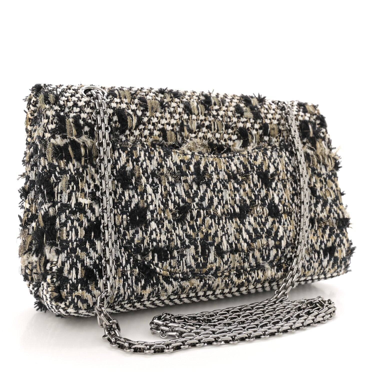Chanel Tweed 2.55 Reissue 225 Flap Black White 3 of 12