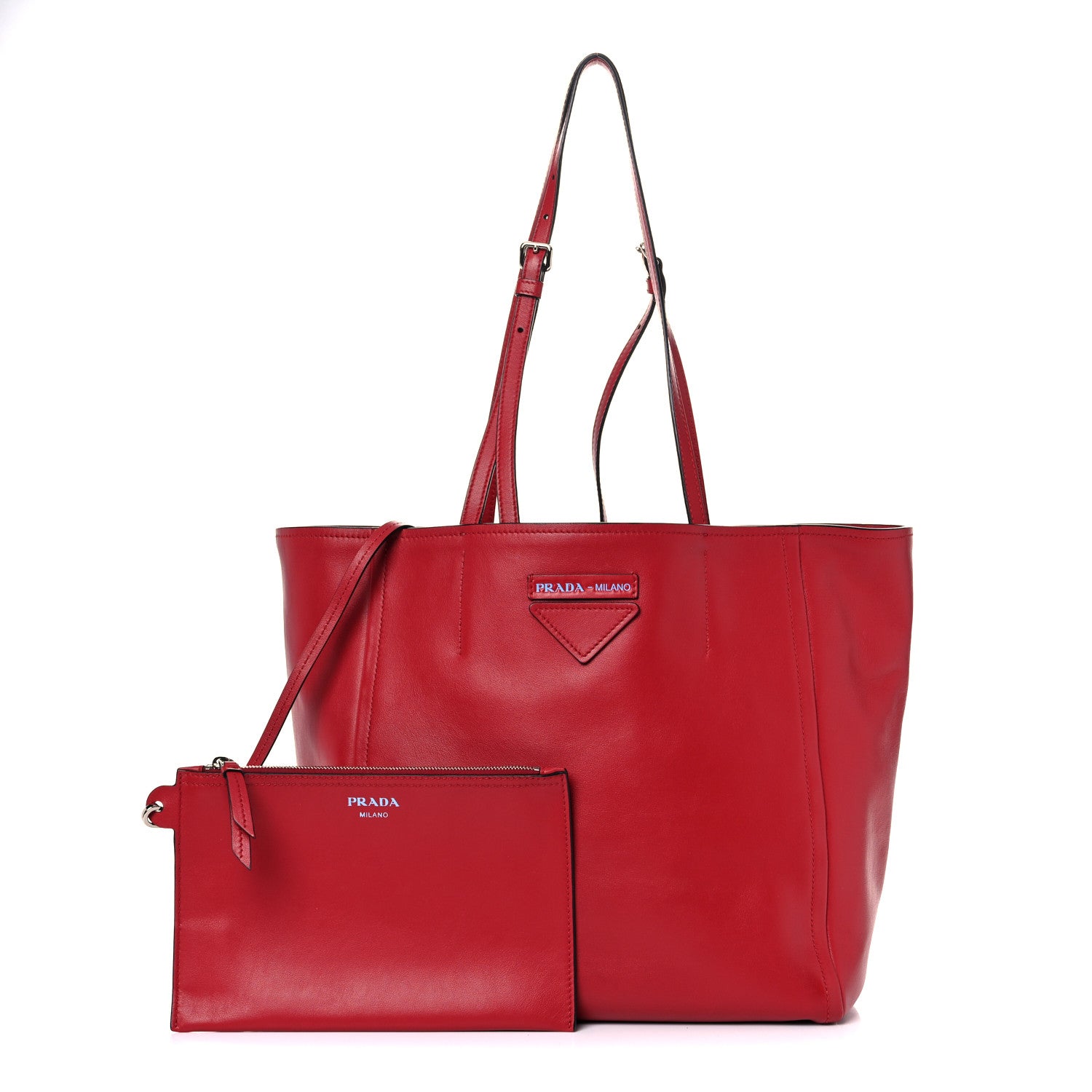 Prada City Calfskin Shopping Tote Red 1 of 24