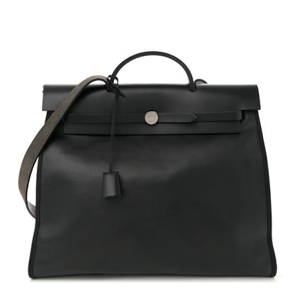 Hermes Toile H Berline Vache Hunter Herbag Zip 39 MM Black Ecru 1 of 15