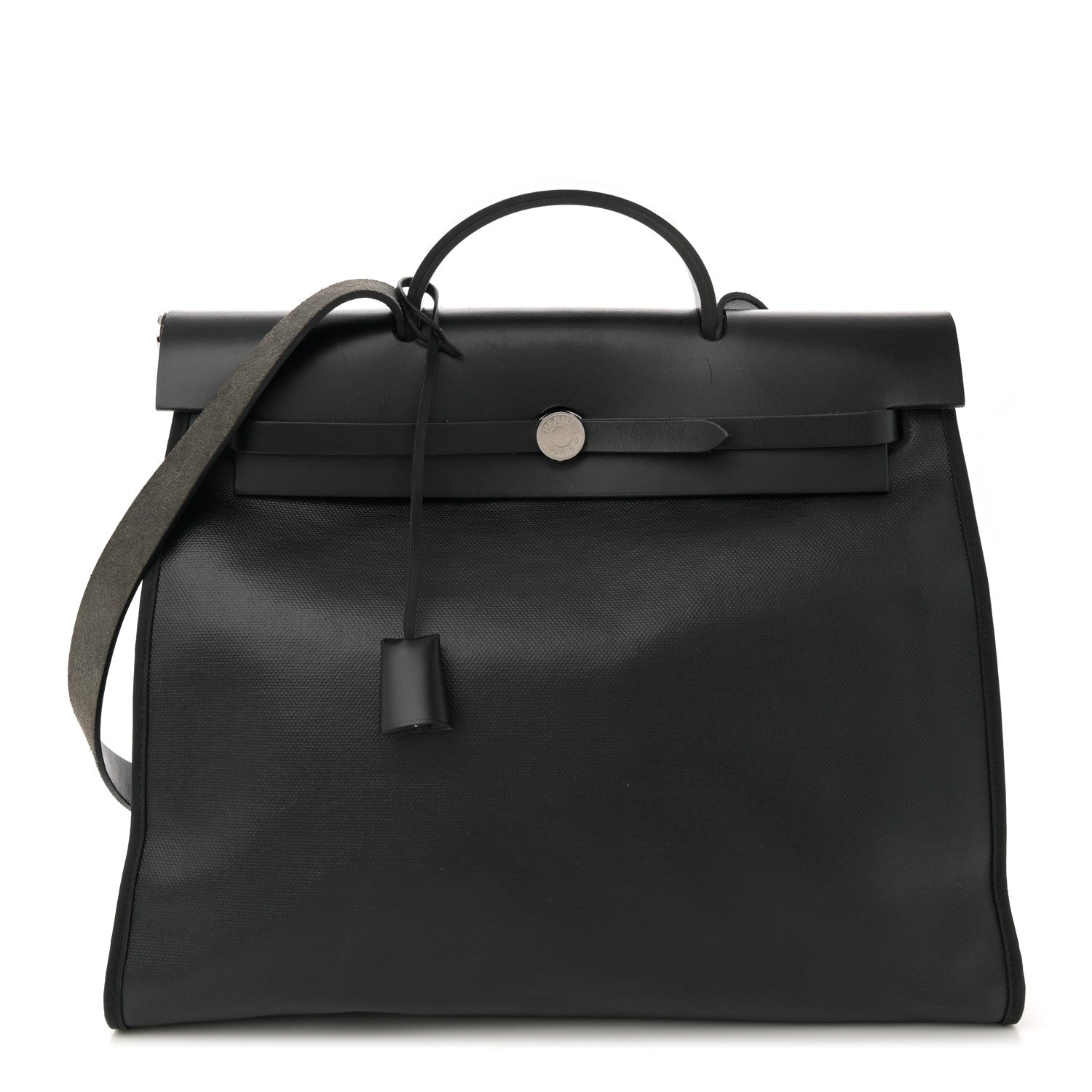 Hermes Toile H Berline Vache Hunter Herbag Zip 39 MM Black Ecru 1 of 15