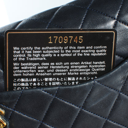 Chanel Lambskin Small Double Flap Navy 8 of 9