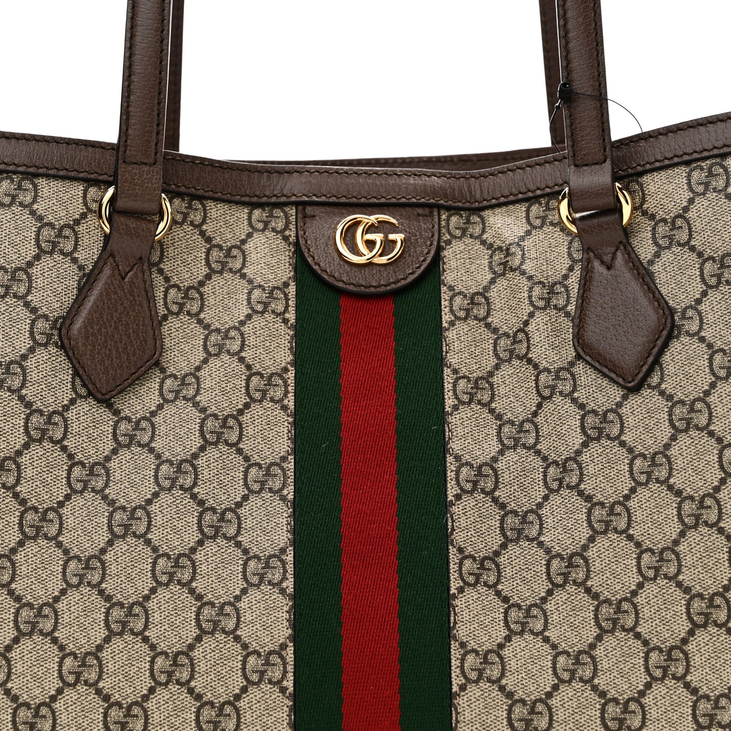 GG Supreme Monogram Medium Ophidia Shopping Tote Brown
