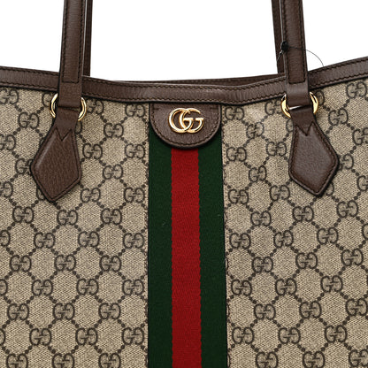 Gucci GG Supreme Monogram Medium Ophidia Shopping Tote Brown 8 of 10