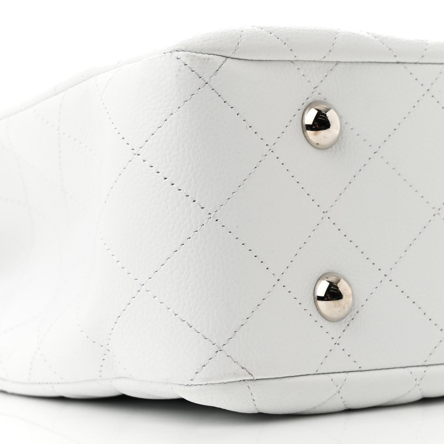 Caviar Quilted Maxi Paris Edinburgh Flap White