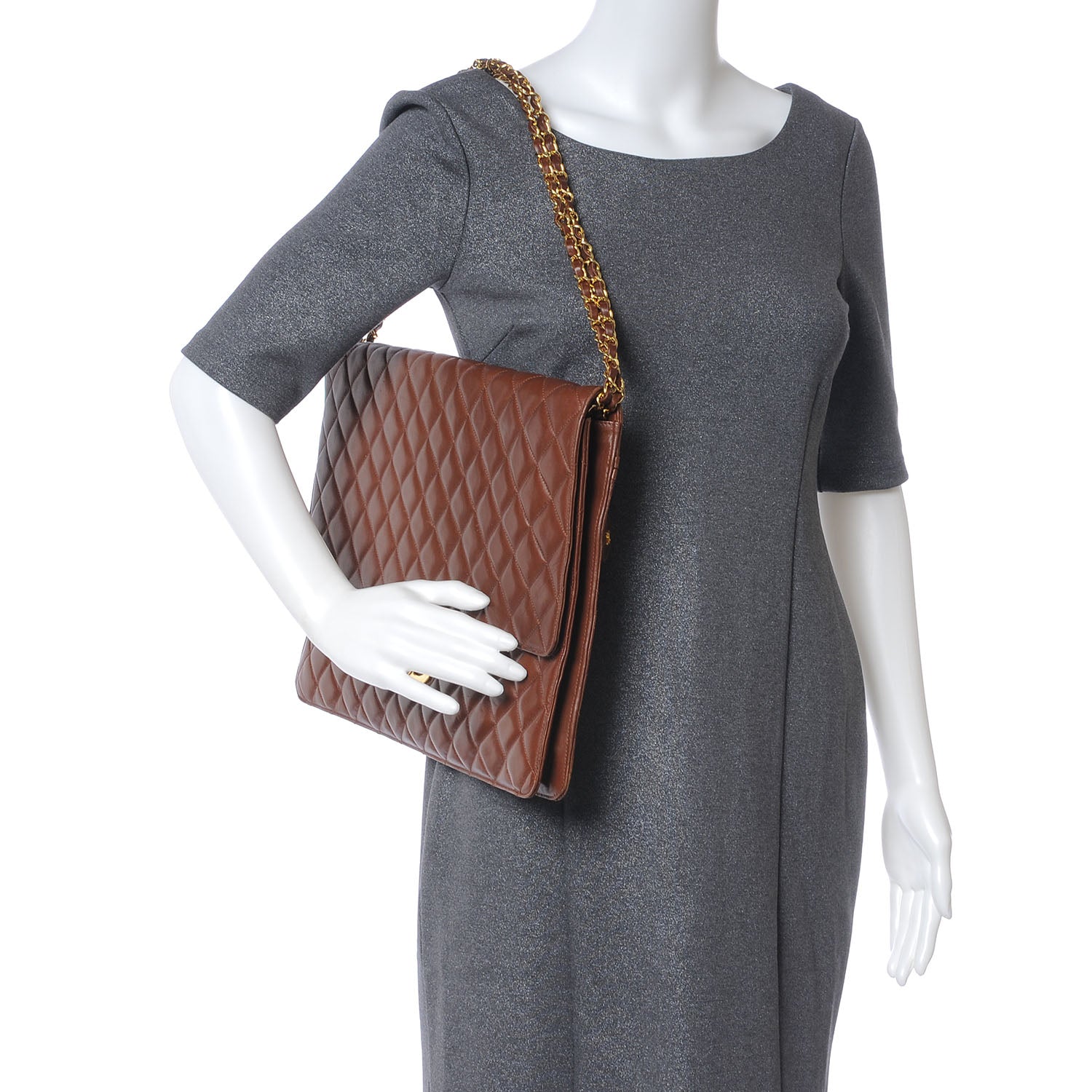 Chanel Lambskin Portfolio Flap Brown 2 of 8