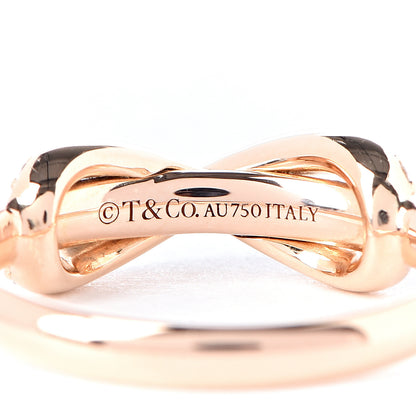 Tiffany 18K Rose Gold Diamond Infinity Ring 48 4.5 5 of 6