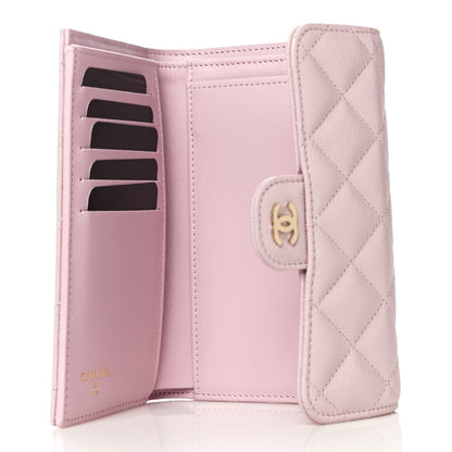 Chanel Caviar Quilted Medium Flap Wallet Pink 5 of 12