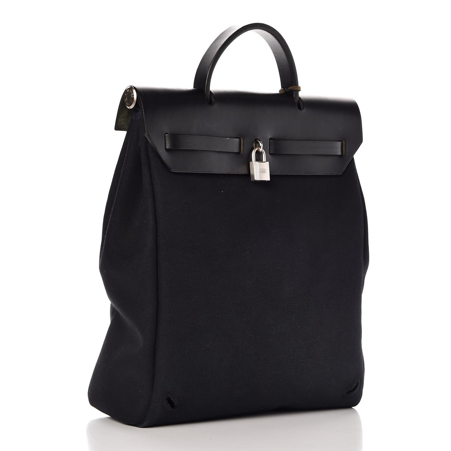Toile Vache Calfskin Herbag 30 PM Backpack Black