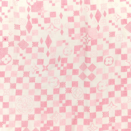 Louis Vuitton Cashmere Silk Damier Scarf Ivory Pink 3 of 4