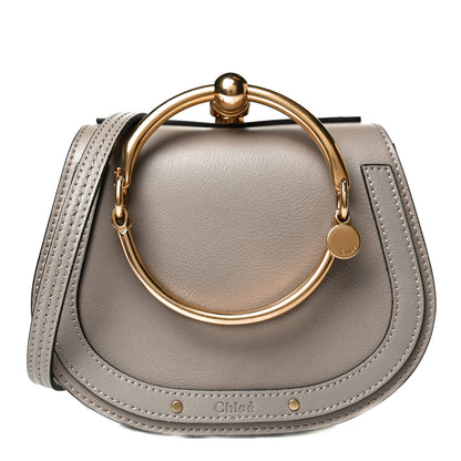 Chloe Calfskin Suede Small Nile Bracelet Bag Motty Grey 2 of 25