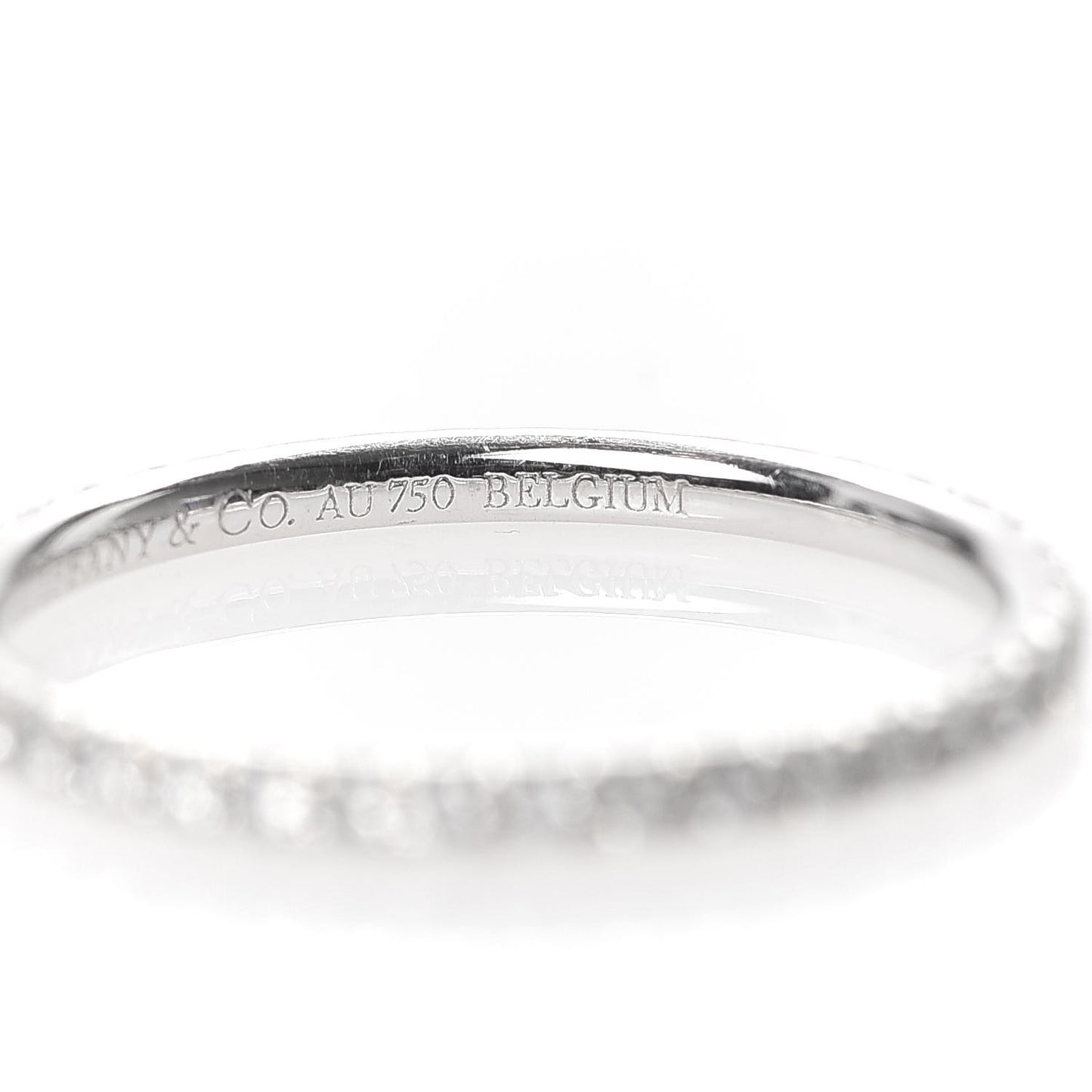 18K White Gold Diamond Metro Band Ring 47 4