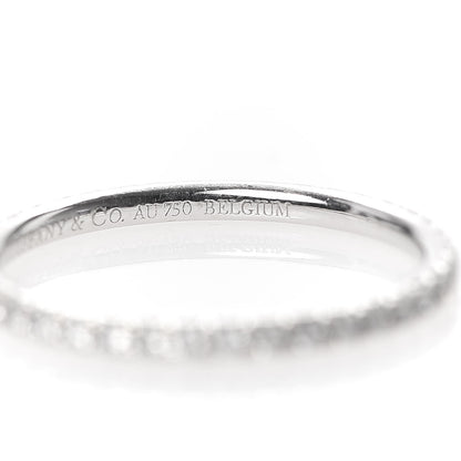 Tiffany 18K White Gold Diamond Metro Band Ring 47 4 5 of 6