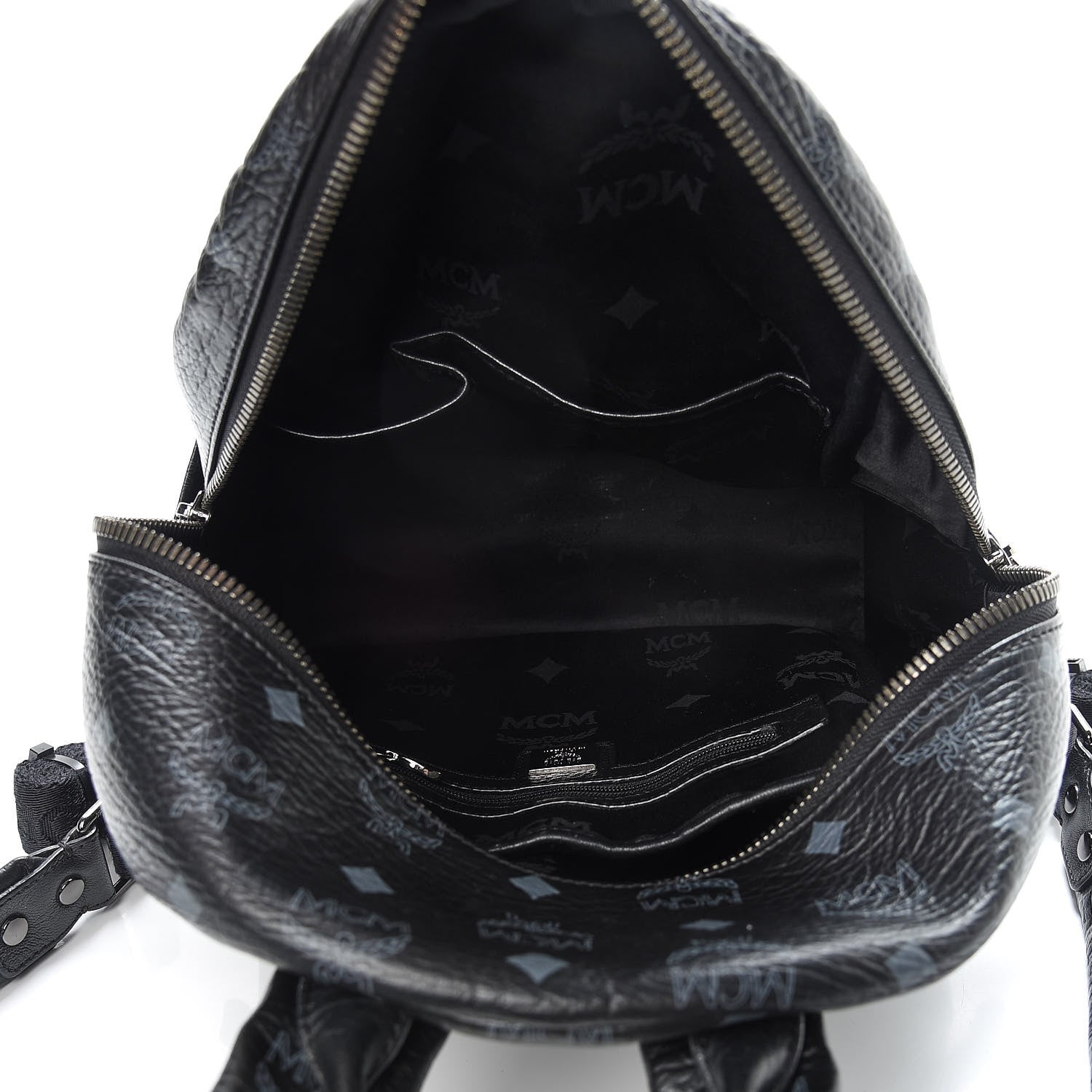 MCM Visetos Studded Small Stark Backpack Black 5 of 15