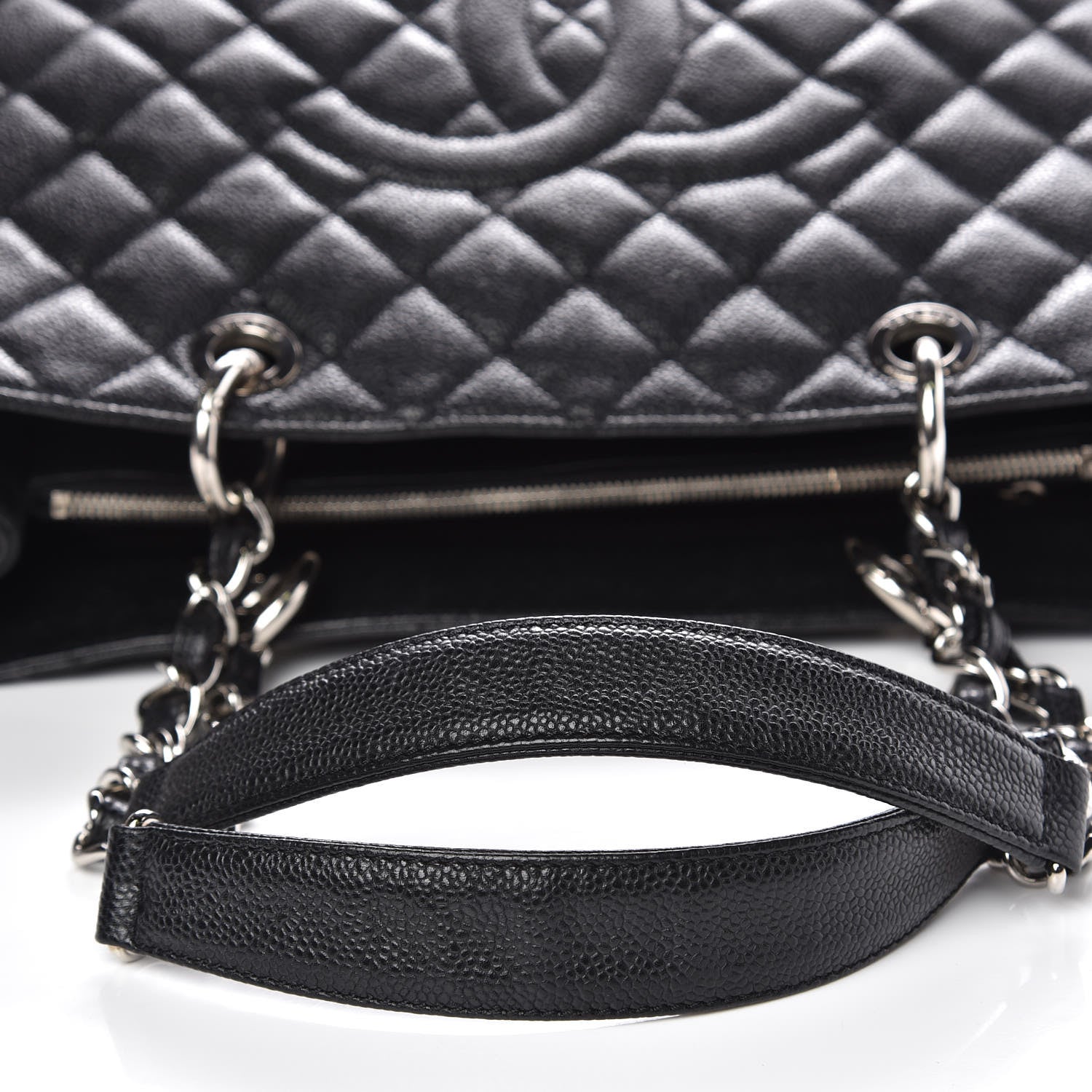 Chanel Caviar Quilted Grand Shopping Tote GST Black 12 of 14